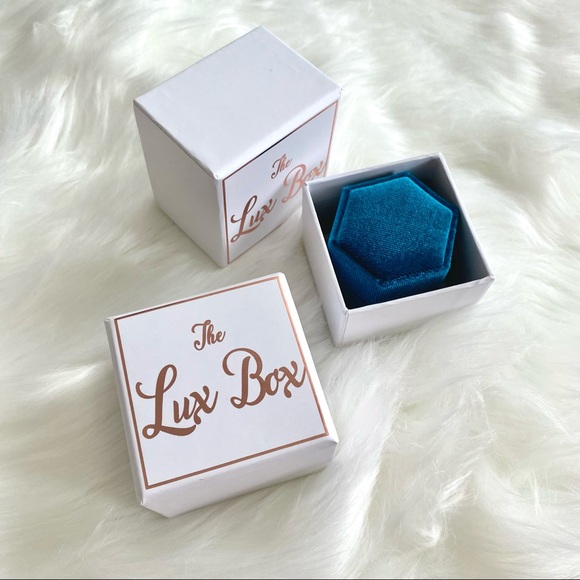 💍 NWB Pair of Ring Boxes in Teal Velvet 2 Pieces 💍 - Picture 8 of 8